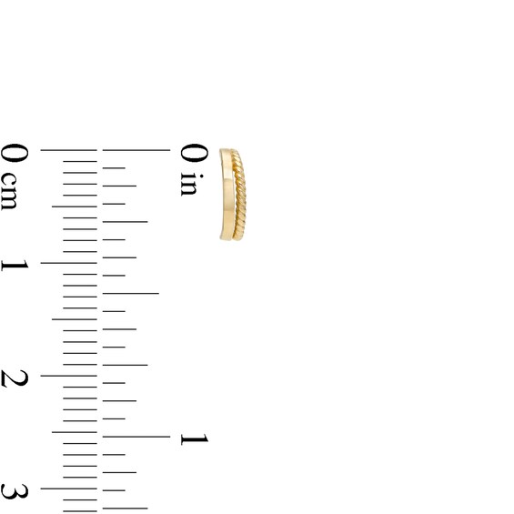 Rope-Textured Split Stud Earrings in 10K Gold