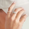 Thumbnail Image 3 of 10K Gold CZ Marquise and Round Zig-Zag Ring – Size 7