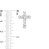 Thumbnail Image 2 of Diamond-Cut Cross Stud Earrings in Sterling Silver