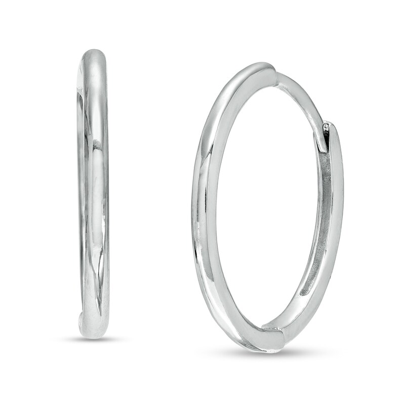 1.8mm Huggie Hoop Earrings in Sterling Silver