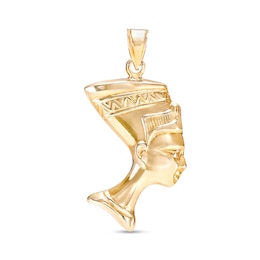Nefertiti Bust Necklace Charm in 10K Stamp Hollow Gold