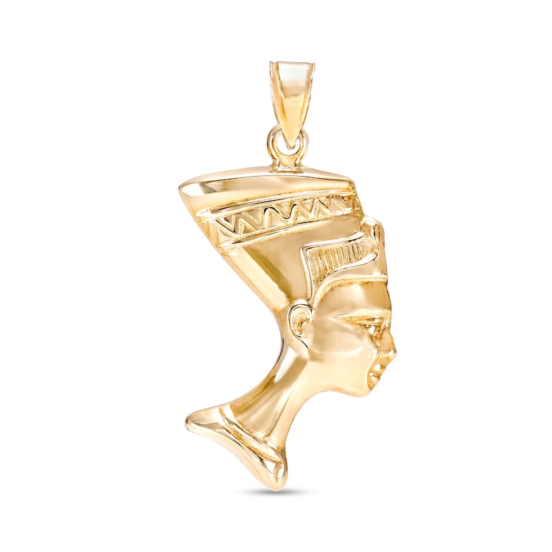 Nefertiti Bust Necklace Charm in 10K Stamp Hollow Gold
