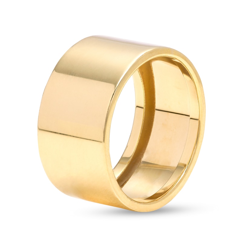 Main Image 2 of Men's 12.5mm Bold Shank Band in 10K Gold – Size 10