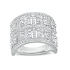 Thumbnail Image 1 of Sterling Silver CZ Multi-Shape Bold Ring - Size 10