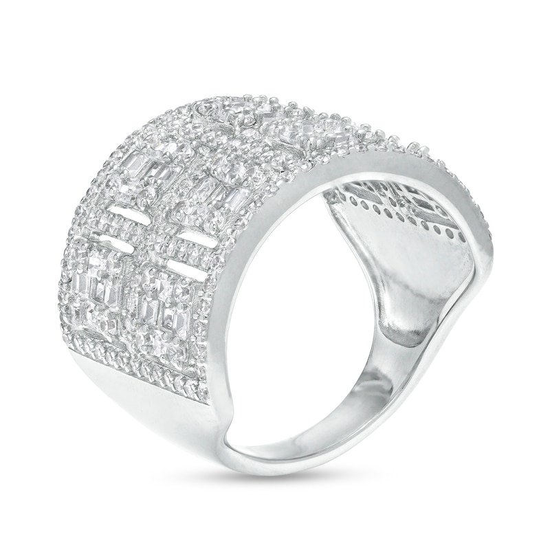 Men's Multi-Shape Cubic Zirconia Ring in Sterling Silver – Size 10