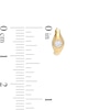 3mm Cubic Zirconia Solitaire Curved Huggie Hoop Earrings in 10K Gold