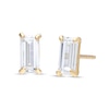 Thumbnail Image 0 of 5mm Baguette Cubic Zirconia Solitaire Stud Earrings in 10K Gold