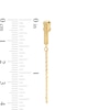 Thumbnail Image 2 of Diamond-Cut Vertical Bar with Chain Front/Back Earrings in 10K Gold