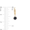 4.5mm Black Cubic Zirconia Drop Earrings in 10K Gold