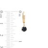 Thumbnail Image 2 of 4.5mm Black Cubic Zirconia Drop Earrings in 10K Gold
