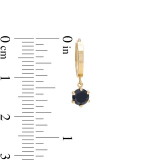4.5mm Black Cubic Zirconia Drop Earrings in 10K Gold