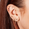 Thumbnail Image 3 of 14K Semi-Solid Gold CZ Marquise Solitaire Stud - 18G 5/16"