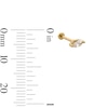 Thumbnail Image 4 of 14K Semi-Solid Gold CZ Marquise Solitaire Stud - 18G 5/16"