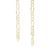 Made in Italy 7.2mm Mid-Air Beveled Figaro Chain Necklace in 10K Semi-Solid Gold - 22"