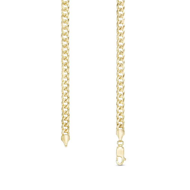 Made in Italy 4.6mm Miami Curb Necklace in 10K Semi-Solid Gold - 22"
