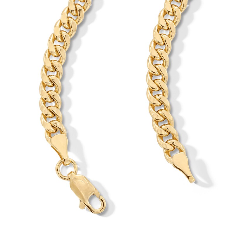10K Semi-Solid Gold Miami Curb Chain - 22"