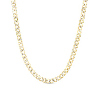 Made in Italy 4.4 Diamond-Cut Round Curb Chain Necklace in 10K Semi-Solid Gold - 16"