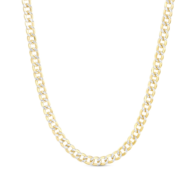 Made in Italy 4.4 Diamond-Cut Round Curb Chain Necklace in 10K Semi-Solid Gold - 16"