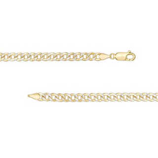 Made in Italy 4.4 Diamond-Cut Round Curb Chain Necklace in 10K Semi-Solid Gold - 16"