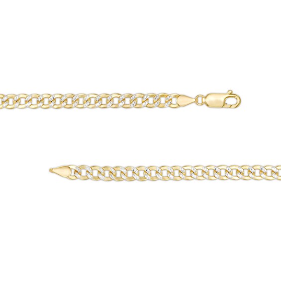 Made in Italy 4.4 Diamond-Cut Round Curb Chain Necklace in 10K Semi-Solid Gold - 16"