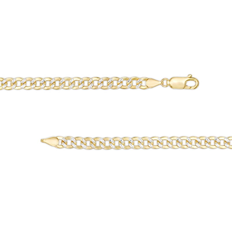 Main Image 2 of Made in Italy 4.4 Diamond-Cut Round Curb Chain Necklace in 10K Semi-Solid Gold - 16"