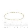 Thumbnail Image 1 of Made in Italy 2.2mm Paper Clip Chain Bracelet in 10K Semi-Solid Gold- 7.5"