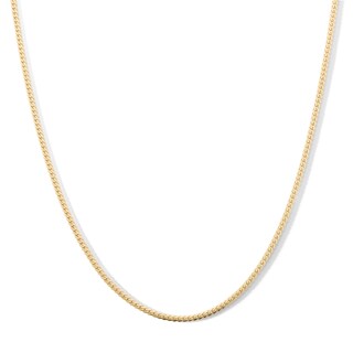 10K Hollow Gold Tight Curb Oval Chain Made in Italy - 18"