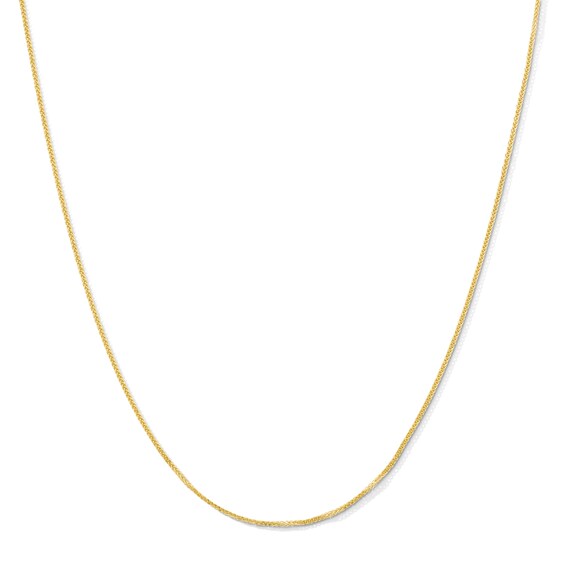 Made in Italy .85mm Wheat Chain Necklace in 10K Solid Gold - 18"