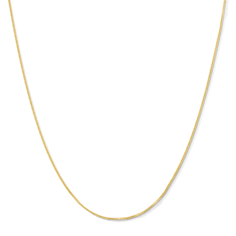 Made in Italy .85mm Wheat Chain Necklace in 10K Solid Gold - 18