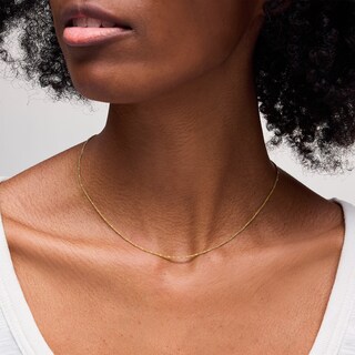 10K Solid Gold Wheat Chain Made in Italy - 18"