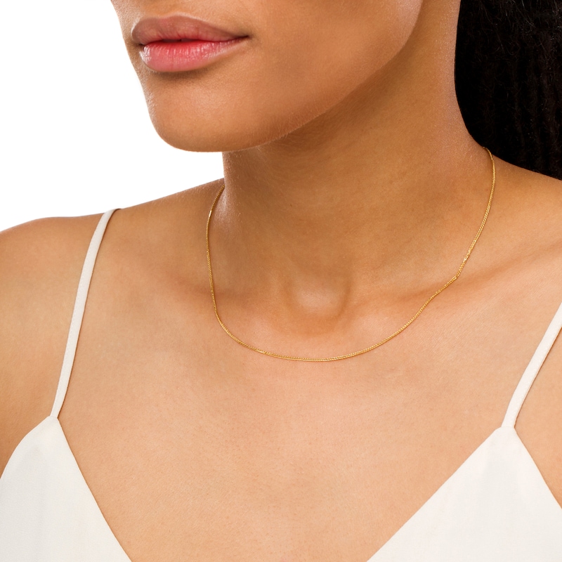 Made in Italy .85mm Wheat Chain Necklace in 10K Solid Gold - 18"