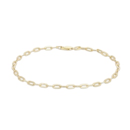 Made in Italy 3.10mm Paperclip Chain Anklet in 10K Semi-Solid Gold - 9&quot;