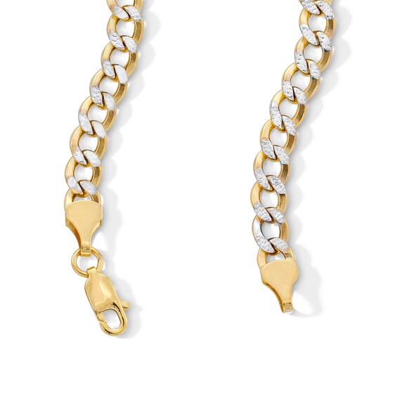 10K Semi-Solid Gold Diamond-Cut Round Curb Chain - 20"