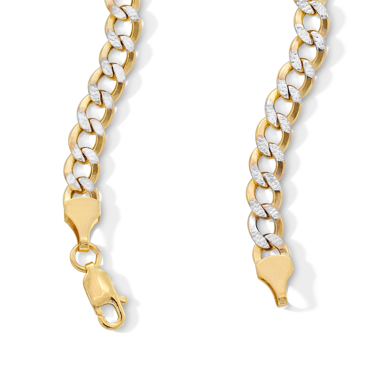 Main Image 3 of 10K Semi-Solid Gold Diamond-Cut Round Curb Chain - 20"