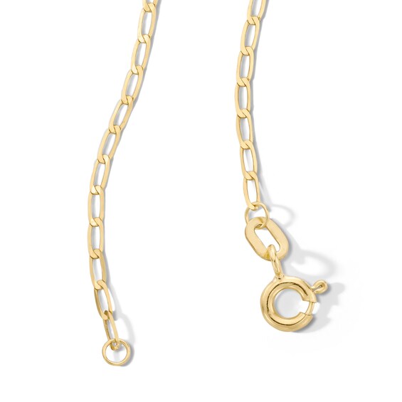 10K Solid Gold Light Diamond-Cut Curb Chain Made in Italy - 18"