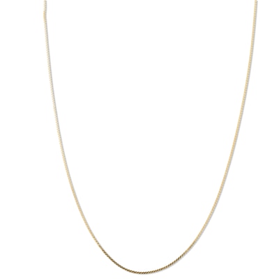 10K Solid Gold Serpentine Chain Made in Italy - 18"