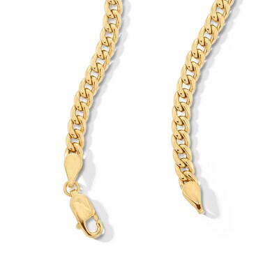 14K Semi-Solid Gold Miami Curb Chain Made in Italy - 22"