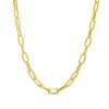 Thumbnail Image 1 of Made in Italy 3mm Paper Clip Chain Necklace in 10K Semi-Solid Gold - 16"