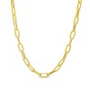 Thumbnail Image 0 of Made in Italy 3mm Paper Clip Chain Necklace in 10K Semi-Solid Gold - 16"