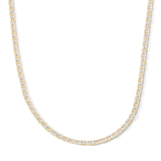 Made in Italy Diamond-Cut Mariner Chain Necklace in 10K Semi-Solid Gold - 20"