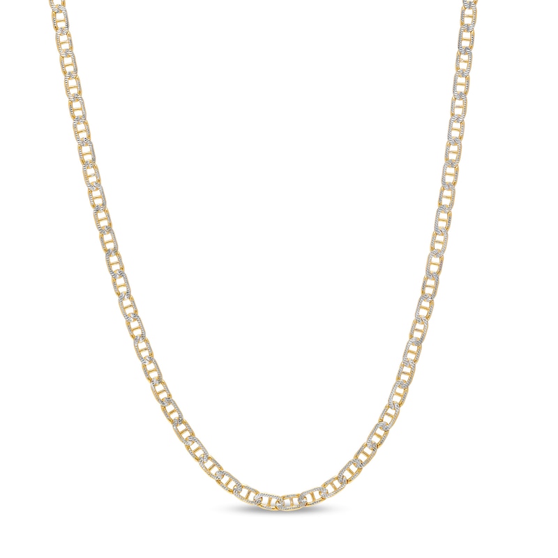 Made in Italy Diamond-Cut Mariner Chain Necklace in 10K Semi-Solid Gold - 20"