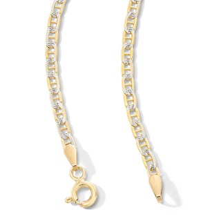 10K Semi-Solid Gold Diamond-Cut Mariner Chain Made in Italy