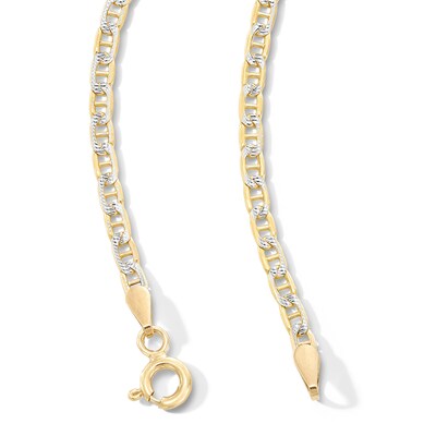 10K Semi-Solid Gold Diamond-Cut Mariner Chain Made in Italy