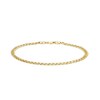 Thumbnail Image 1 of 10K Hollow Gold Beveled Curb Chain Anklet Made in Italy