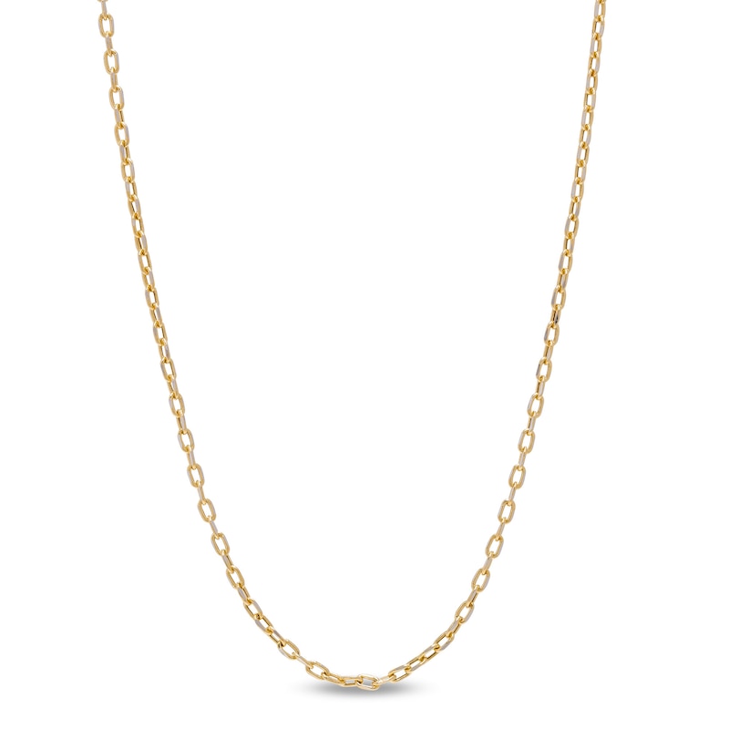 10K Hollow Gold Cable Chain Made in Italy - 18"