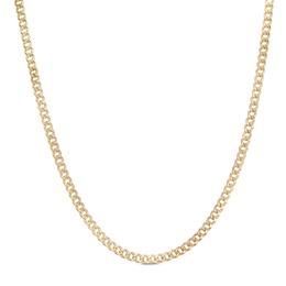 Made in Italy 2.8mm Miami Curb Chain Necklace in 10K Semi-Solid Gold - 16&quot;
