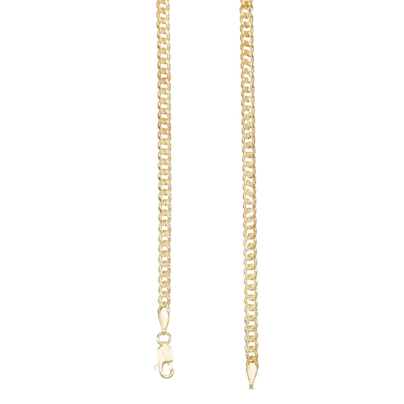 Made in Italy 2.8mm Miami Curb Chain Necklace in 10K Semi-Solid Gold - 16"
