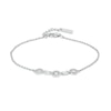Thumbnail Image 1 of 3mm Cubic Zirconia Alternating Link Bracelet in Sterling Silver – 7.5"