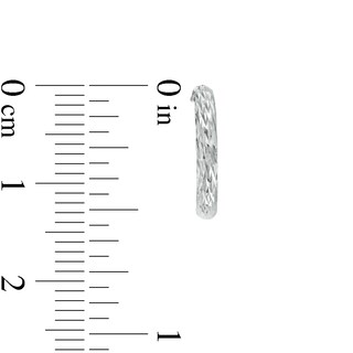 2mm Diamond-Cut Hoop Earring in Hollow Sterling Silver