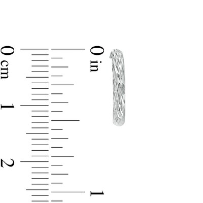 2mm Diamond-Cut Hoop Earring in Hollow Sterling Silver
